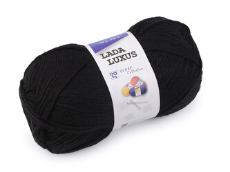 Pletací příze Lada Luxus 100 g - 1 ks - 7 (59005) černá
