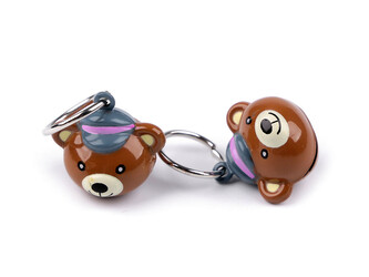 Přívěsek s rolničkou zvířátka, dýně - 2 ks - 6 hnědá medvěd