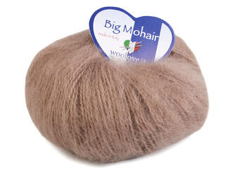 Pletací příze Big Mohair 25 g - 1 ks - 9 (7368) hnědá přírodní
