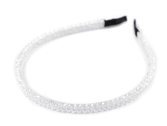 Čelenka do vlasů s broušenými korálky - 1 ks - 1 crystal