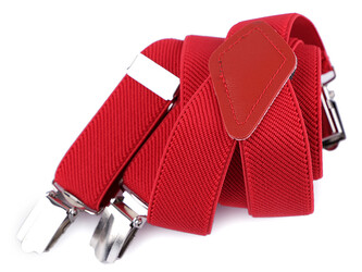 Dětské šle jednobarevné - 1 ks - 7 červená