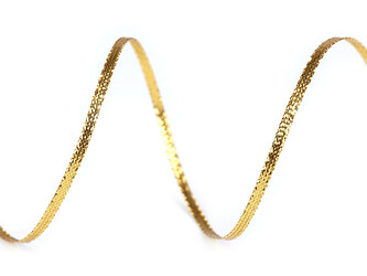 Stuha s lurexem šíře 3 mm vánoční - 1 ks - 2 zlatá sv.
