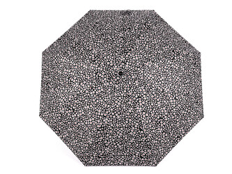 Dámský mini skládací deštník - 1 ks - 8 černá květy