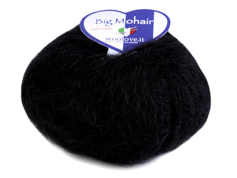 Pletací příze Big Mohair 25 g - 1 ks - 13 (17) černá