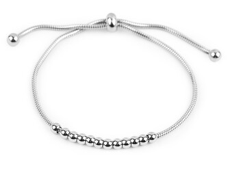 Náramek z chirurgické oceli - 1 ks - platina