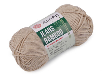Pletací příze Jeans Bamboo 50 g - 1 ks - 3 (129) béžová světlá