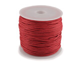 Šňůra bavlněná Ø0,8 mm voskovaná - 1 ks - 17 červená