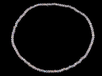 Náhrdelník pružný z broušených skleněných korálků - 1 ks - 3 transparent AB