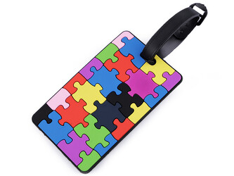 Jmenovka / visačka na kufr - 1 ks - 7 multikolor