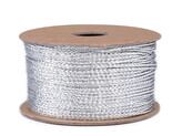 Lurexová šňůrka plochá / provázek šíře 1,2 mm vánoční - 1 ks - 1 stříbrná