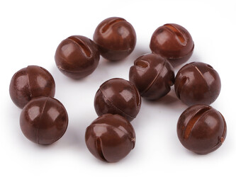 Chrastítko kulička Ø20 mm - 50 ks - hnědá