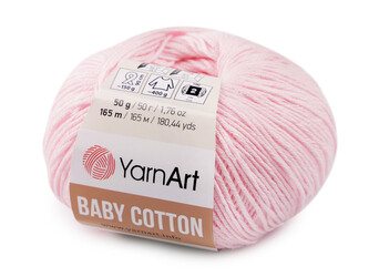 Pletací příze Baby Cotton 50 g - 1 ks - 13 (410) růžová sv.
