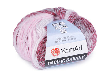 Pletací příze Pacific Chunky 100 g - 1 ks - 2 (310) bordó sv. růžová