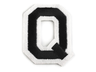 Nažehlovačka písmena - 10 ks - 17 "Q" černá