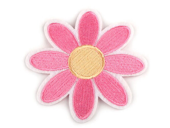 Velká nažehlovačka květ - 10 ks - 5 růžová střední