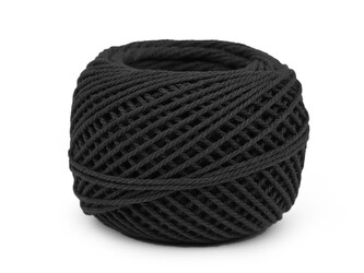 Bavlněná příze macrame / háčkovací 40 g rozčesávací - 1 ks - 17 (1) černá