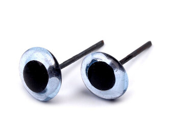 Skleněné oči k zapíchnutí Ø8 mm - 50 ks - 3 modrá ledová