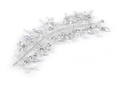 Ozdoba do vlasů s broušenými kamínky hand made svatební - 1 ks - crystal