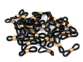 Silikonové háčky na brýle - 30 ks - 4 černá zlatá