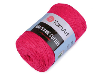 Pletací příze Macrame Cotton 250 g - 1 ks - 50 (803) růžová malinová