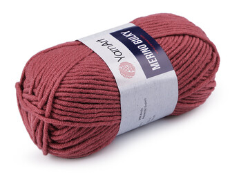 Pletací příze Merino bulky 100 g - 1 ks - 27 (570) růžová rubínová