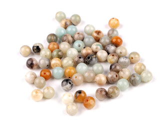 Amazonit lesklý syntetický minerál Ø6 mm - 63 ks - amazonit lesk