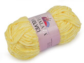 Pletací žinylková příze Velvet 100 g - 1 ks - 3 (90002) žlutá světlá
