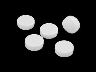 Chrastítko ploché Ø18 mm - 50 ks - bílá