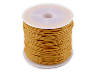 Šňůra bavlněná Ø0,8 mm voskovaná - 1 ks - 36 hořčicová světlá