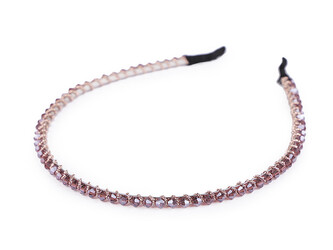 Čelenka do vlasů s broušenými kamínky - 1 ks - 6 fialová sv.