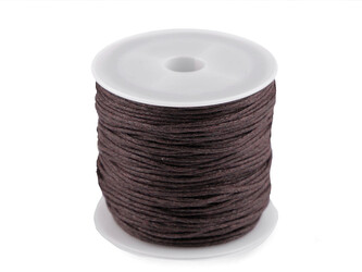 Šňůra bavlněná Ø0,8 mm voskovaná - 1 ks - 34 hnědá kávová