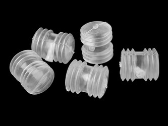 Pískátko do textilních výrobků 24x28 mm - 20 ks - transparent