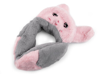 Kožešinové klapky na uši s kšiltem - 1 ks - 3 šedá světlá