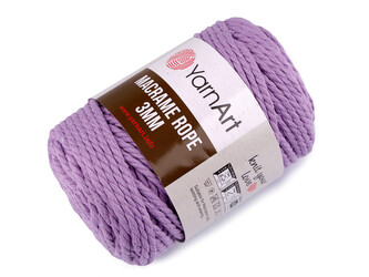 Pletací příze Macrame Rope Ø3 mm 250 g rozčesávací - 1 ks - 19 (765/174) fialová lila