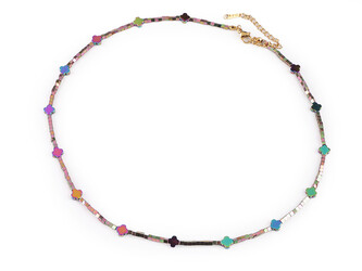 Náhrdelník hematitový - 1 ks - 1 multikolor čtyřlístek