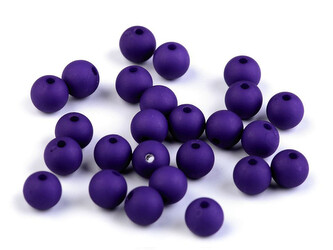 Plastové korálky matné Ø8 mm - 2000 ks - 7 (24) modrá námořnická