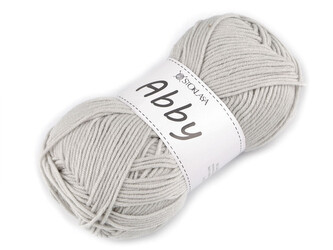 Pletací příze Abby 100 g - 1 ks - 6 šedá nejsvětlější