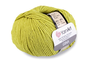Pletací příze Gina / Jeans 50 g - 1 ks - 11 (29) zelená jablková
