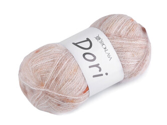 Pletací mohérová příze s nopky Dori 100 g - 1 ks - 1 (F004) béžová světlá