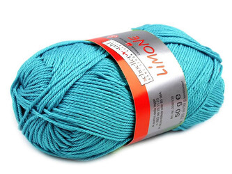 Bavlněná pletací příze Limone 50 g - 1 ks - 11 (131) modrá azuro