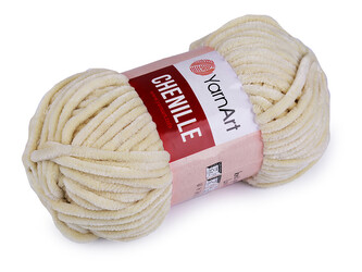 Pletací žinylková příze Chenille 100 g - 1 ks - 2 (545) béžová nejsv.