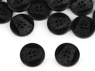 Knoflík laser velikost 40", 44" - 50 ks - 4 (40") černá