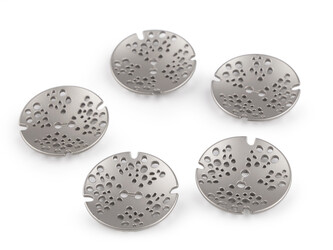 Kovový knoflík designový velikost 32", 48" - 20 ks - 2 (48") nikl