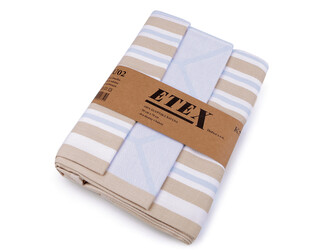 Bavlněná utěrka 50x70 cm egyptská bavlna - 3 ks - 8 béžová