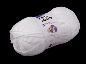 Pletací příze Lada Luxus 100 g - 1 ks - 1 (57076) bílá