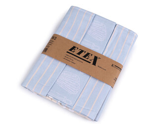 Bavlněná utěrka 50x70 cm egyptská bavlna - 3 ks - 3 modrá světlá