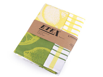 Bavlněná utěrka 50x70 cm egyptská bavlna - 3 ks - 4 žlutá