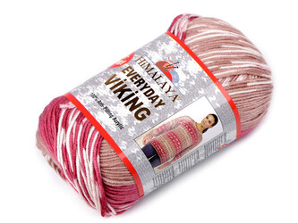 Pletací příze Everyday Viking samovzorovací 100 g - 1 ks - 5 (70514) cyklámenová