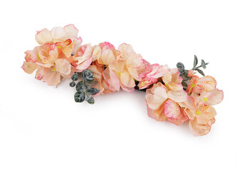 Tvarovací ozdoba do vlasů s hřebínky a květinami - 1 ks - 1 lososová světlá