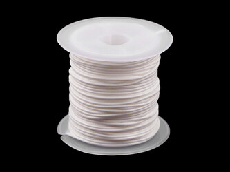 Šňůrka hlazená, lesklá Ø1 mm - 25 ks - 1 Off White